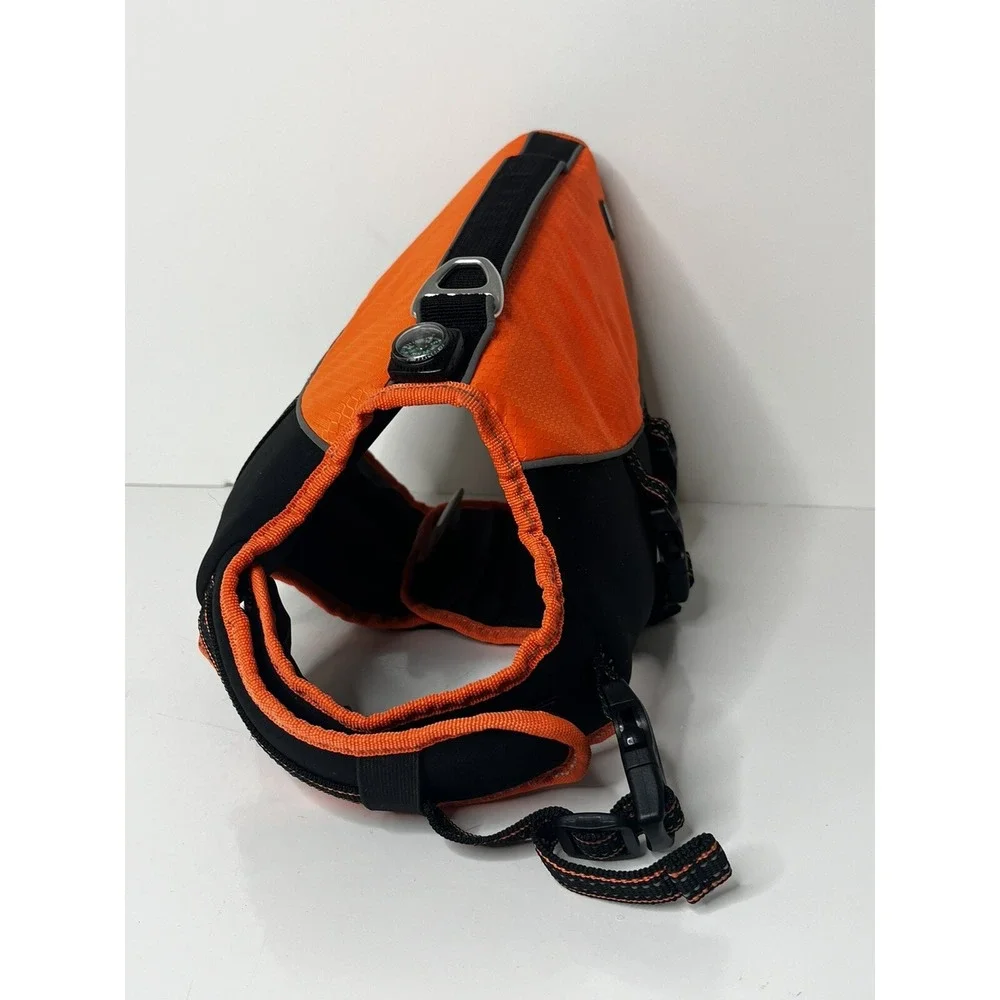 Arcadia Trail AT Floatation Coat Neon Orange/Black Adjustable Dog Harness Size S
